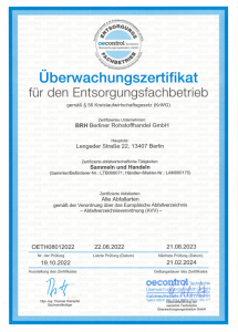 EFB-Zertifikat-Anhang